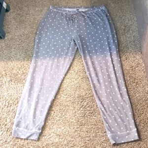 Size large gray and white polka dot bottom pajama